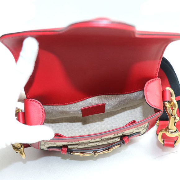 Gucci Shoulder Bag Red Web Lady Beige - Picture 3 of 7